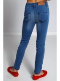 Girls\' denim trousers with seams NDZ206 - Online store - Boutique